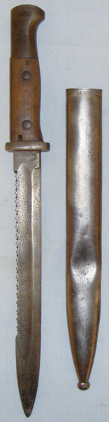  Scarce** German ‘S1914’ Sawback Bayonet and Scabbard. BAYO 558. Bayonet