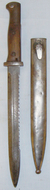Scarce** German ‘S1914’ Sawback Bayonet and Scabbard. BAYO 558. Bayonet