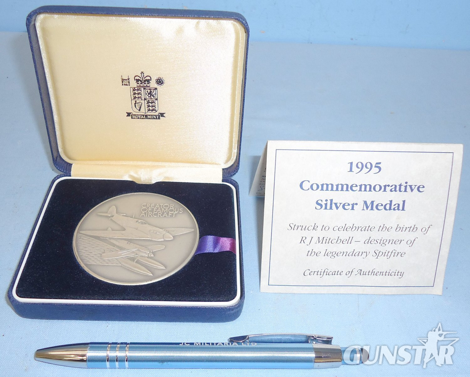 Royal Mint* 5oz Solid Silver Coin Commemorating the Birth of RJ Mitchell the Legendary Spitfire Designer, Boxed with Certificate of Authenticity. MISC 1025. Royal Mint* 5oz Solid Silver Coin Commemorating the Birth of RJ Mitchell the Legendary Spitfire Designer, Boxed with Certificate of Authenticity. MISC 1025.  Other Accessory in 