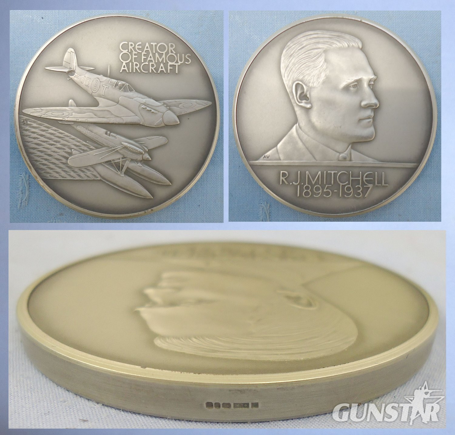 Royal Mint* 5oz Solid Silver Coin Commemorating the Birth of RJ Mitchell the Legendary Spitfire Designer, Boxed with Certificate of Authenticity. MISC 1025. Royal Mint* 5oz Solid Silver Coin Commemorating the Birth of RJ Mitchell the Legendary Spitfire Designer, Boxed with Certificate of Authenticity. MISC 1025.  Other Accessory