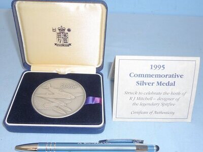 Royal Mint* 5oz Solid Silver Coin Commemorating the Birth of RJ Mitchell the Legendary Spitfire Designer, Boxed with Certificate of Authenticity. MISC 1025. Royal Mint* 5oz Solid Silver Coin Commemorating the Birth of RJ Mitchell the Legendary Spitfire Designer, Boxed with Certificate of Authenticity. MISC 1025.  Other Accessory