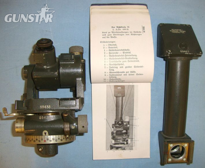 German MG34/42 Machine Gun Section & Artillery Rkr 31 RICHTKREIS 31 Aiming Circl German MG34/42 Machine Gun Section & Artillery Rkr 31 RICHTKREIS 31 Aiming Circl Sight & Optic in 