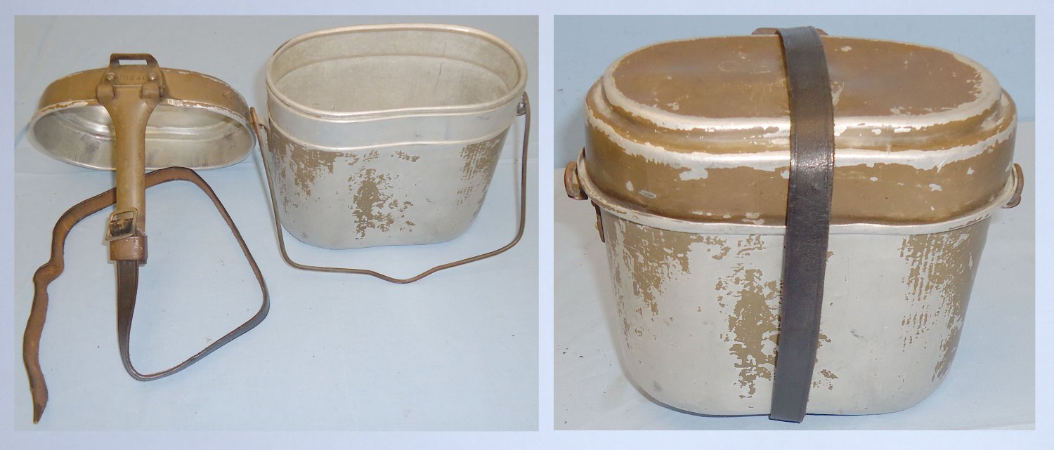Rare* WWII M31 German Messkit by Manufacturer Eduard Sommerfield Berlin (ESB 44). MISC 1022. Rare* WWII M31 German Messkit by Manufacturer Eduard Sommerfield Berlin (ESB 44). MISC 1022.  Antique & Militaria
