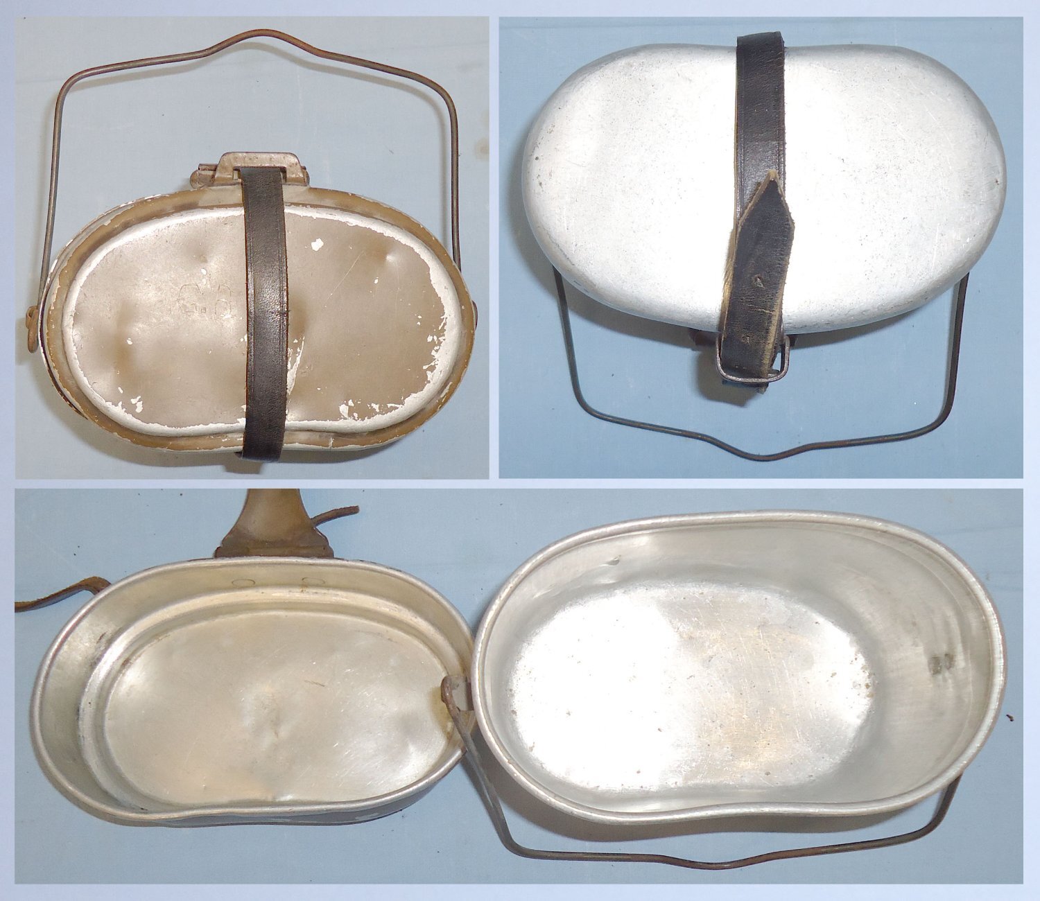 Rare* WWII M31 German Messkit by Manufacturer Eduard Sommerfield Berlin (ESB 44). MISC 1022. Rare* WWII M31 German Messkit by Manufacturer Eduard Sommerfield Berlin (ESB 44). MISC 1022.  Antique & Militaria
