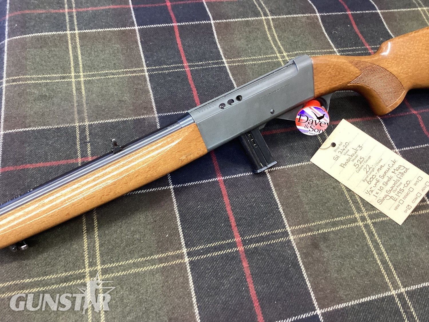 J.G. Anschütz MODEL 525 S/A Semi-Auto .22 Rifle - {CATEGORY} in 