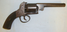 Benjamin 54 Bore Five Shot Double Action Percussion Revolver With Spurless Hammer Captive Loading Rod & Octagonal Barrel. .54 Cal Muzzleloader Revolver