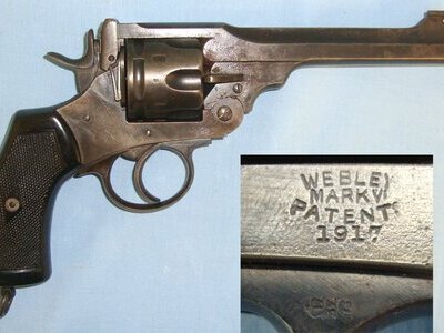 RARE**WW1 1917 British WD Officer\'s Webley MK VI .455 Calibre Service Revolver. Sn 22553:3 None Revolver