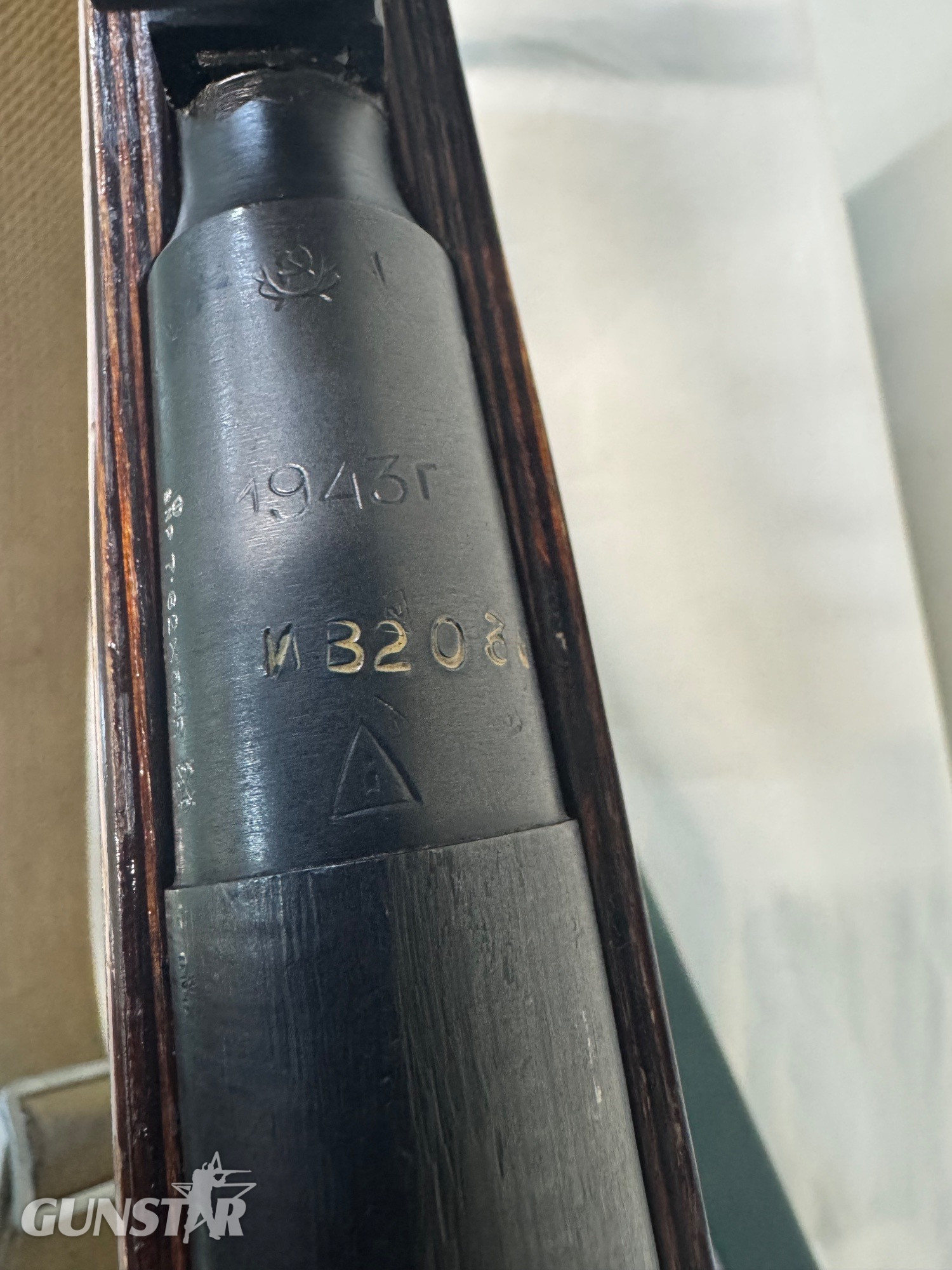  Moisin Nagant 7.62 x 53R. Bolt Action Rifle. 1943R. Fully marked.  7.62 x 53R Bolt Action 7.62x54mmR (Mosin-Nagant) Rifle