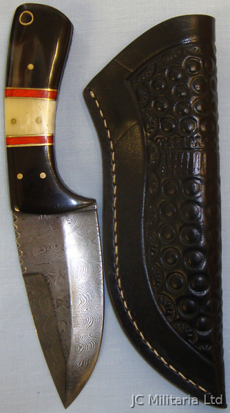 *Custom Made Broad Blade Skinning Knife and Leather Sheath. ED 2556 Hunting Knive in 