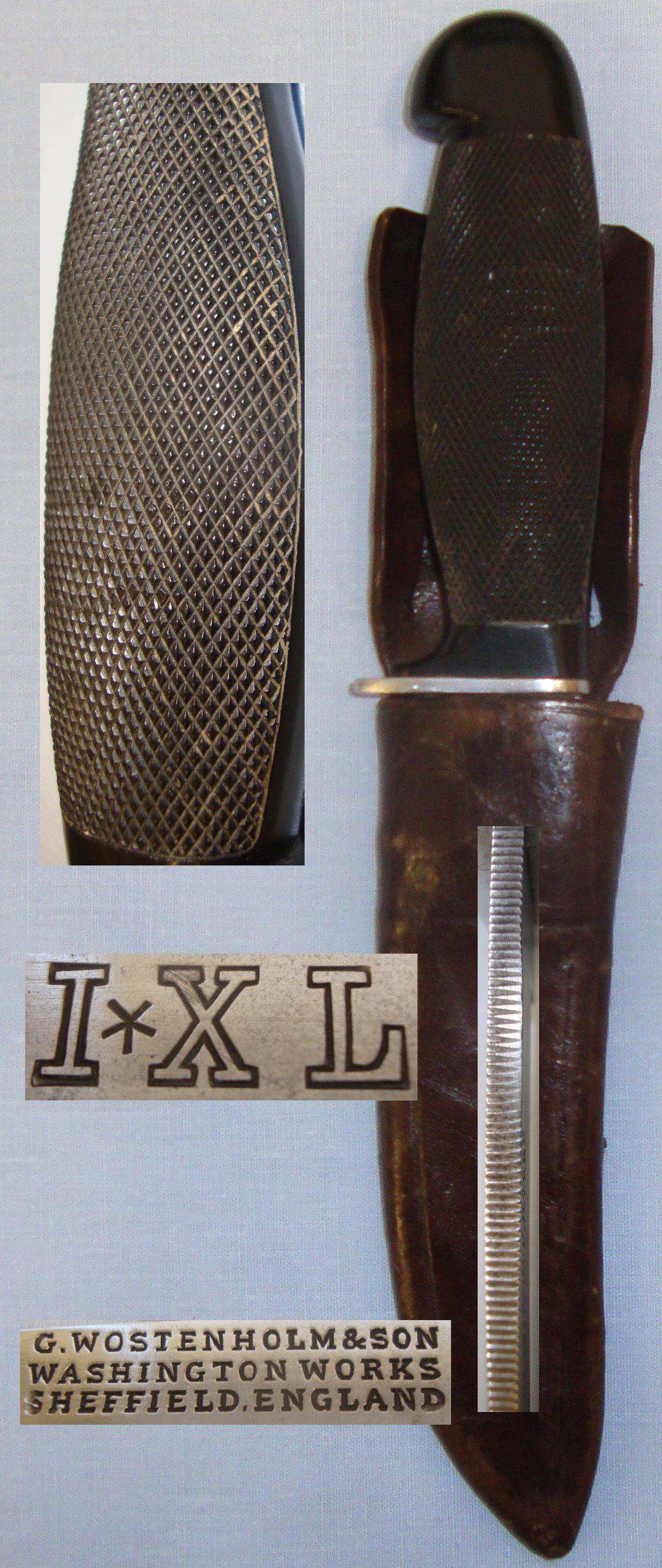 WWII Period ‘G.Wolstenholm & Son’ Deck Knife and Scabbard. ED 2559. Knive