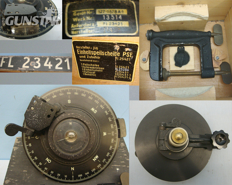 Transit Cased WW2 Nazi German Luftwaffe Fl.23421 Einheitspeilscheibe PSE Aircraft Compass By \'jlq\' (V.Hodek, Flugzeuggerte, Prague) Other Accessory