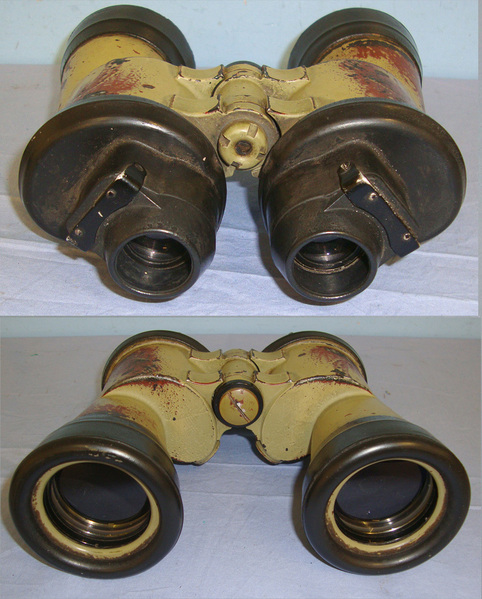 WW2, Nazi German Kriegsmarine Armoured, U-Boat Turret, \'U-Bootglas\' 7x 50 Binoculars By Carl Zeiss, Jena (blc). Sn 18685  Sight & Optic