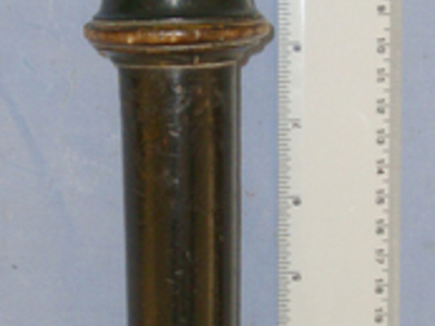 Large British George III Baluster Tipstaff / Truncheon With Turned Hand Painted Crown Top & Crown GR III Royal Cypher  Antique & Militaria