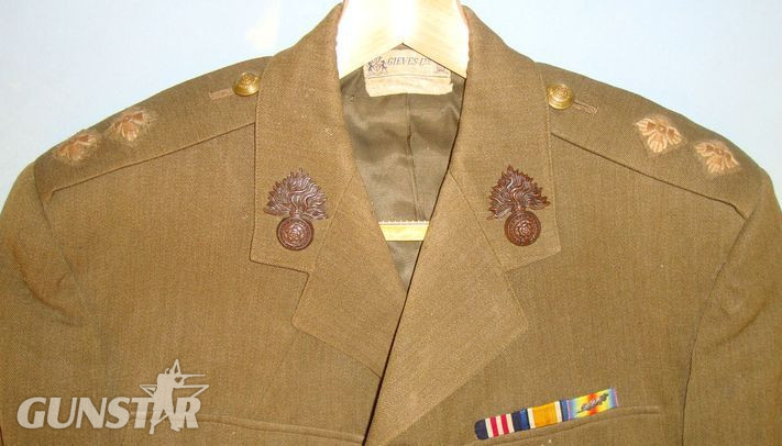 Gieves Ltd. 1918 British Officer's Uniform Khaki Jacket By Gieves Ltd To 2nd Lie 1918 British Officer's Uniform Khaki Jacket By Gieves Ltd To 2nd Lieutenant D.E. Clothing