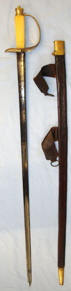 Pre 1786 American War Of Independence American Infantry Officer's Sword With Ant Sword