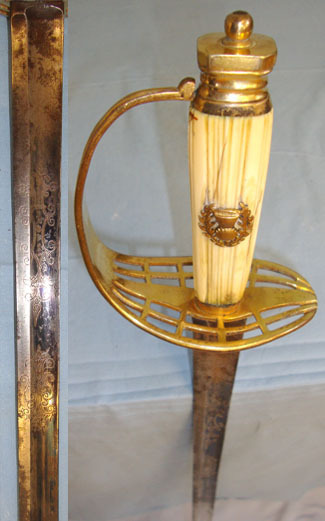  Pre 1786 American War Of Independence American Infantry Officer's Sword With Ant Sword