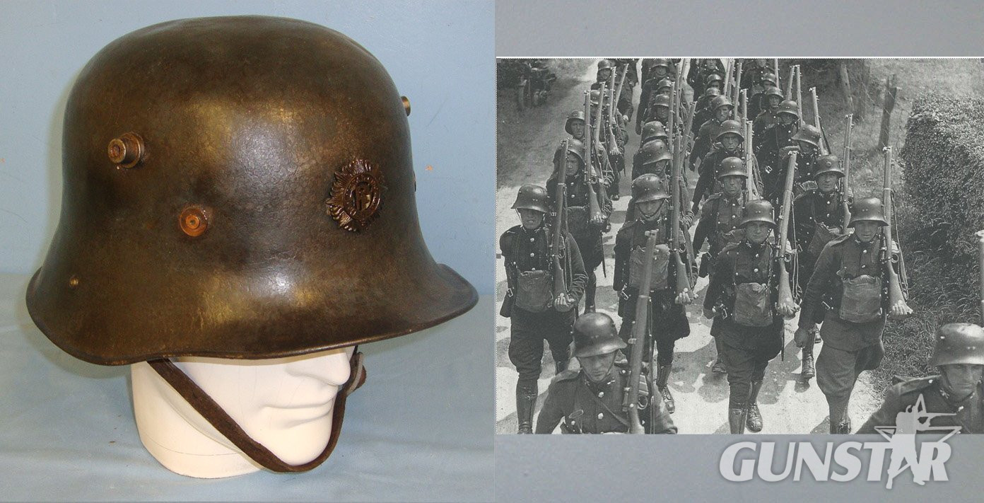 SCARCE** Irish Free State Army \'Coal Scuttle\' Model 1927 Combat Helmet By Vickers Ltd Number 495 Of Only 10,021 With Original Modified Officer’s Badge, Liner & Chin Strap. HE 850  Antique & Militaria in 
