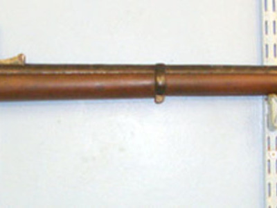 Continental Military 3 Band Muzzle Loading .600 Calibre Percussion Rifle With Un 3 Band Muzzle Loading .600 Calibre Percussion Rifle With Unusual Integral Hinged Muzzleloader  Rifle