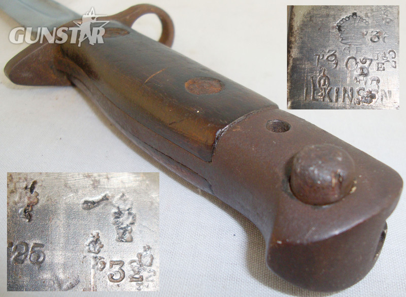 British ‘1907’ Pattern Bayonet and Scabbard with ‘1908’ Webbing. BAYO 6289. Bayonet