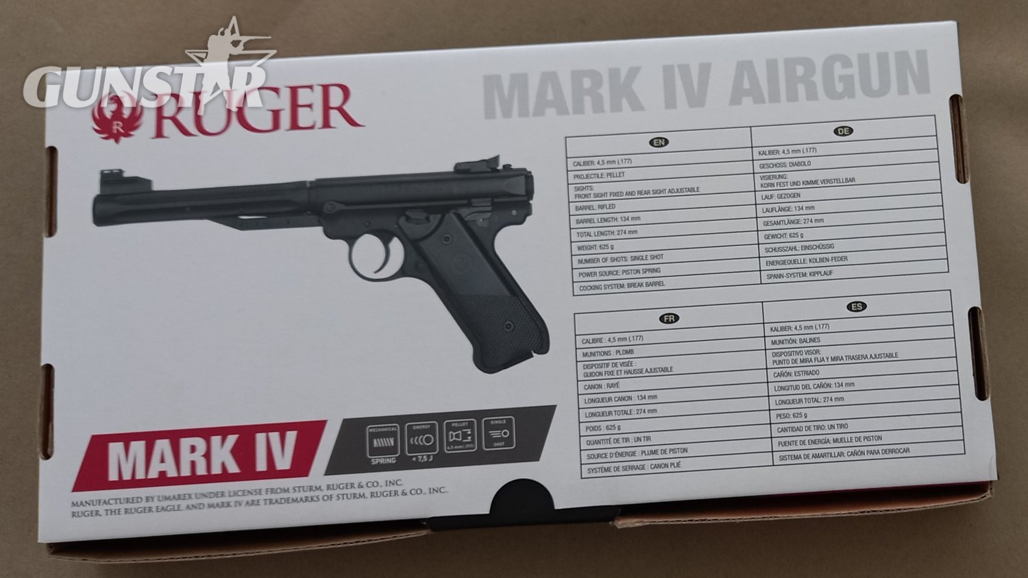 Umarex Umarex Ruger mark IV AIR PISTOL. IN .177 CALERBER.  .177 - {CATEGORY}
