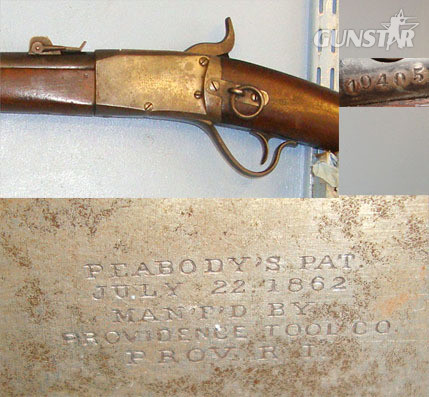  Providence Tool Company Peabody’s 1862 Patent Sharps & Hankins Model 1862 Army .45- Peabody Rim Fire Obs Single Shot .45 Rifle