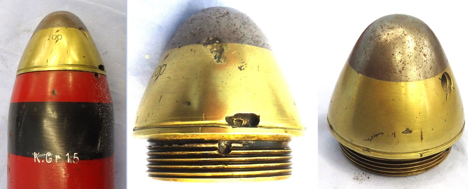  INERT DEACTIVATED. Unfired, German WW1, 1915 Dated, 77mm (77x229R) K.Gr 15 High Explosive Round. O 2425 INERT DEACTIVATED. Unfired, German WW1, 1915 Dated, 77mm (77x229R) K.Gr 15 High Explosive Round. O 2425 Various Other Ammunition