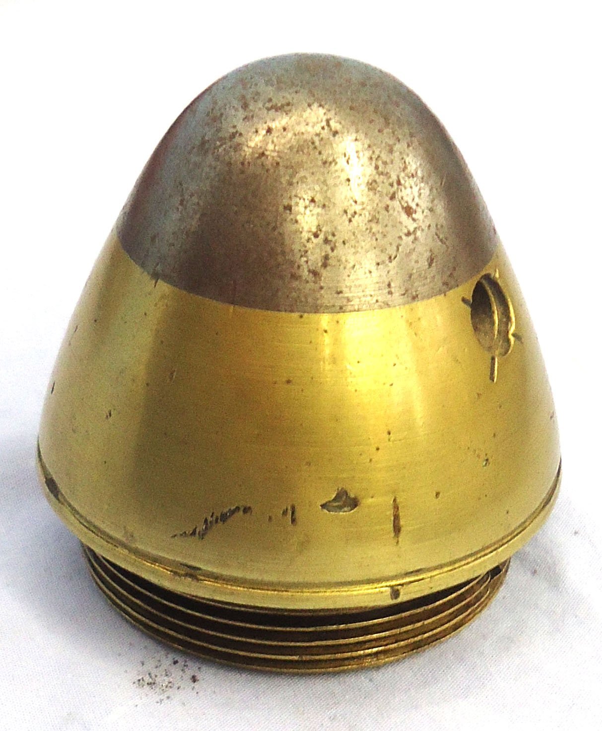 INERT DEACTIVATED. Unfired, German WW1, 1915 Dated, 77mm (77x229R) K.Gr 15 High Explosive Round. O 2425 INERT DEACTIVATED. Unfired, German WW1, 1915 Dated, 77mm (77x229R) K.Gr 15 High Explosive Round. O 2425 Various Other Ammunition 