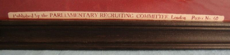 1915 British Government Parliamentary Recruiting Committee Recruitment Poster No 1915 British Government Parliamentary Recruiting Committee Recruitment Poster No Other Accessory