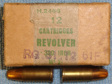 An inert service pack of .380 Revolver Cartridges. O 1630. An inert service pack of .380 Revolver Cartridges. O 1630.  Cartridges