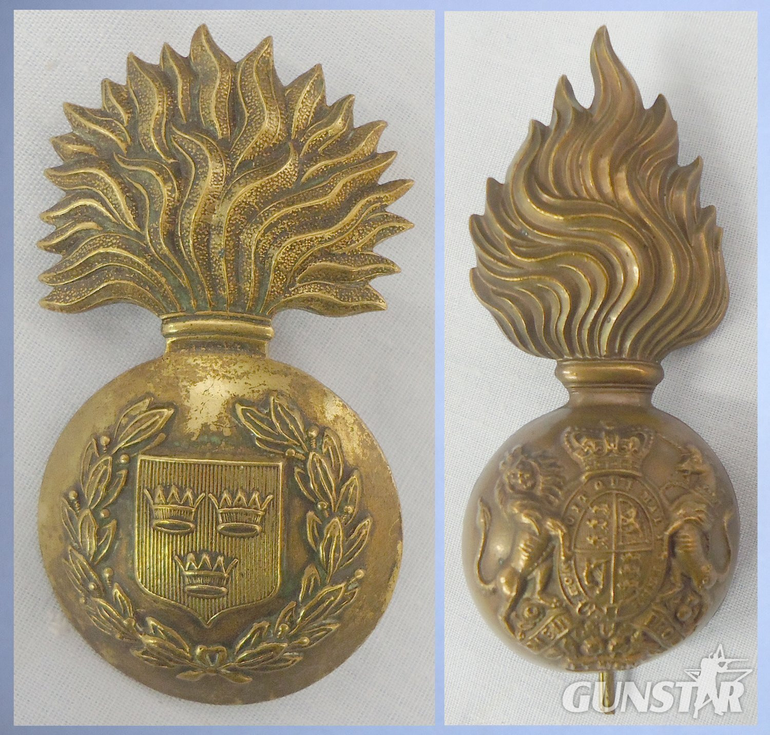 Pair* Original British Army ‘The Royal Scots Fusiliers’ Cap Badge & an ‘Irish Royal Fusiliers’ Victorian Glengarry Badge c1881-1896. 22434:7 Pair* Original British Army ‘The Royal Scots Fusiliers’ Cap Badge & an ‘Irish Royal Fusiliers’ Victorian Glengarry Badge c1881-1896. 22434:7 Antique & Militaria in 
