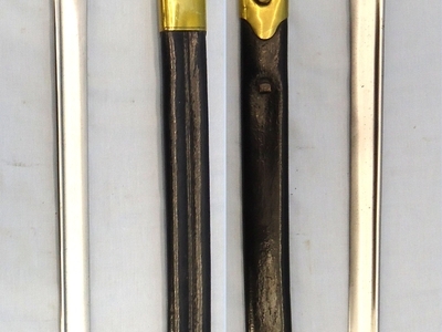 S&K (Schnitzler & Kirschbaum), British Army Sappers, Miners & Engineers Pattern 1855, Post 185,8 Lancaster Rifle Pipeback Sword Bayonet By S&K (Schnitzler & Kirschbaum) & Scabbard. Sn - 23236 Bayonet