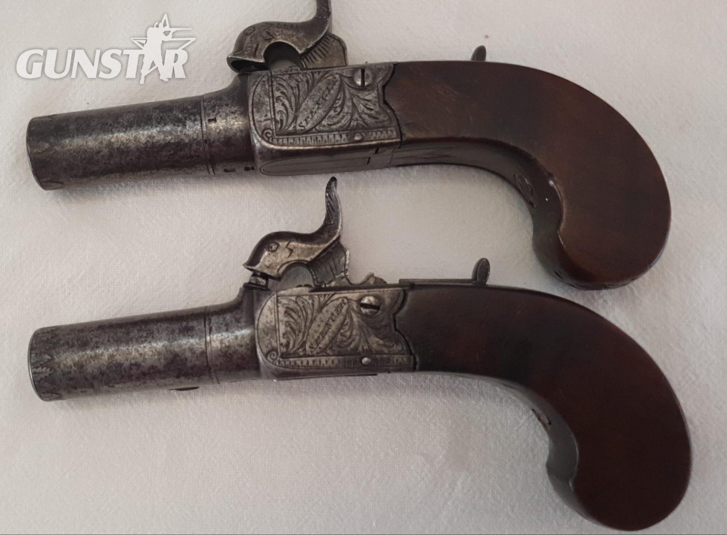 Thomas Spencer Matched pair percussion pocket pistols Obsolete Muzzleloader in 
