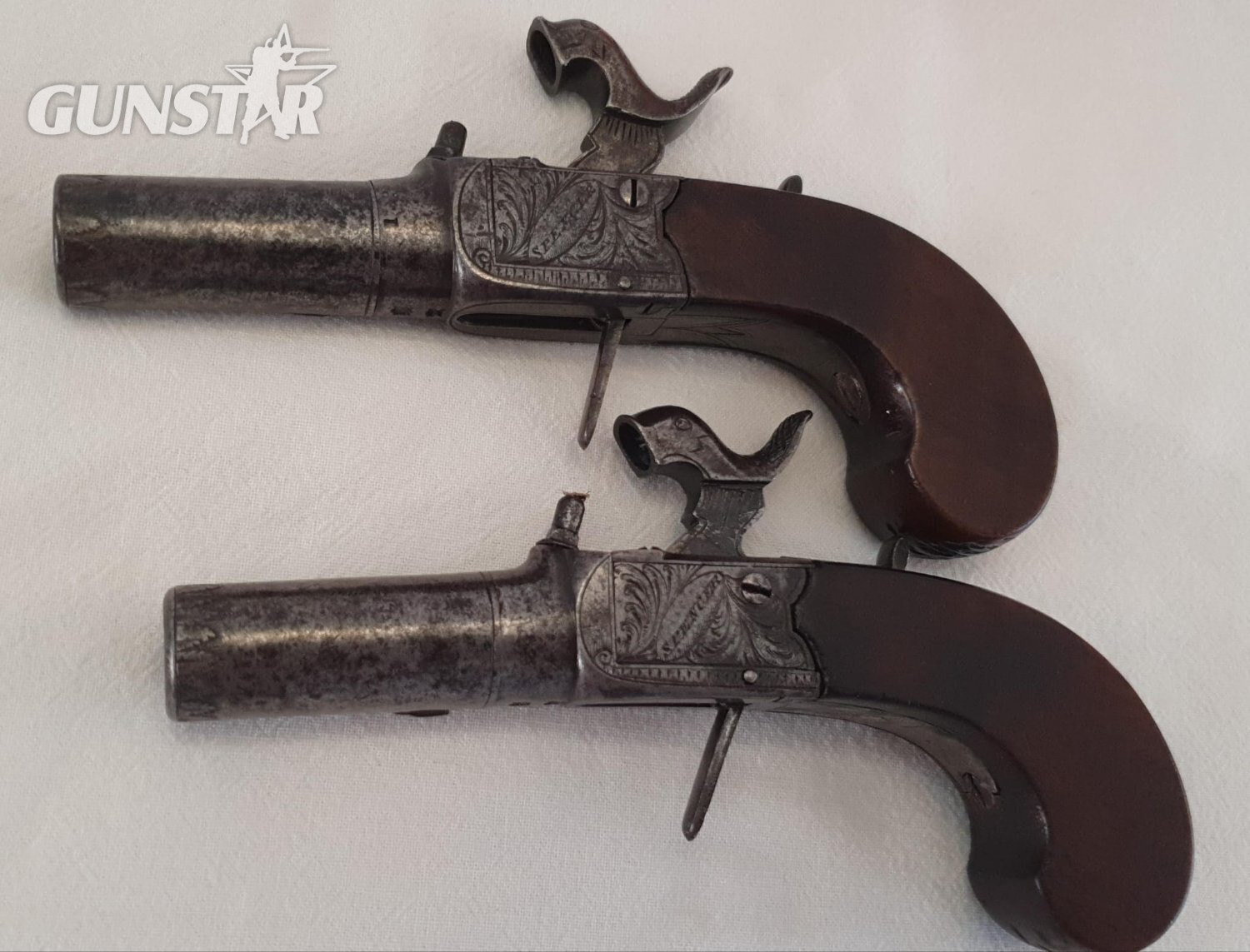  Thomas Spencer Matched pair percussion pocket pistols Obsolete Muzzleloader