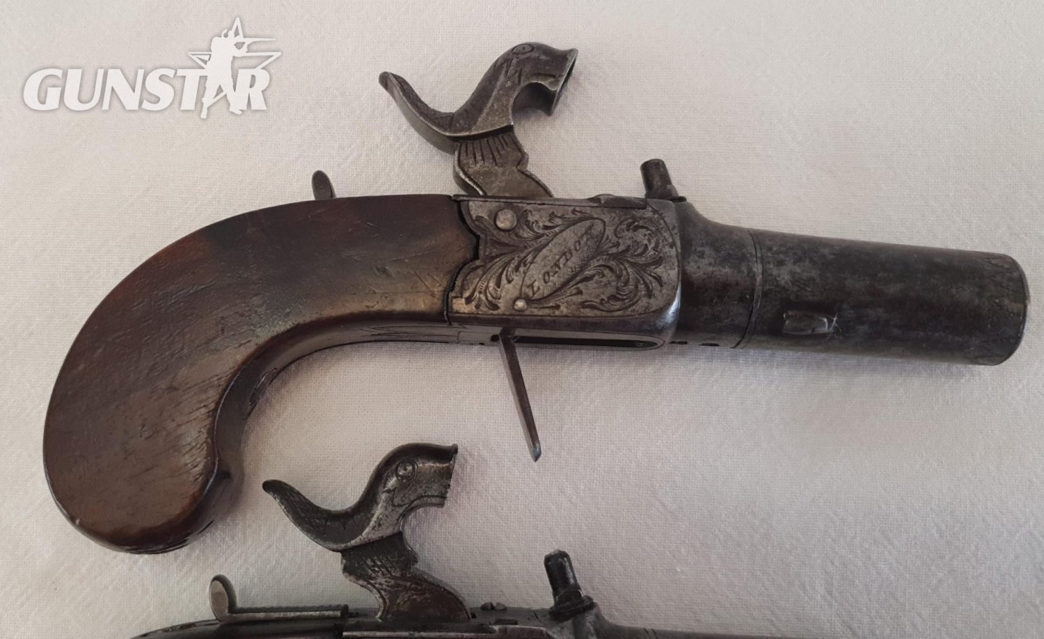 {CATEGORY} - Thomas Spencer Matched pair percussion pocket pistols Obsolete Muzzleloader