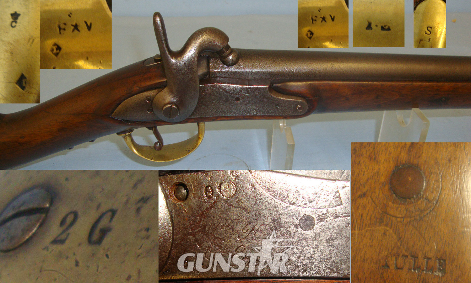 MAS (Manufacture d'Armes St. Etienne) Musket Carbine Regiment Marked ‘2G’. A 1082 Muzzleloader .75 Cal Muzzleloader Rifle