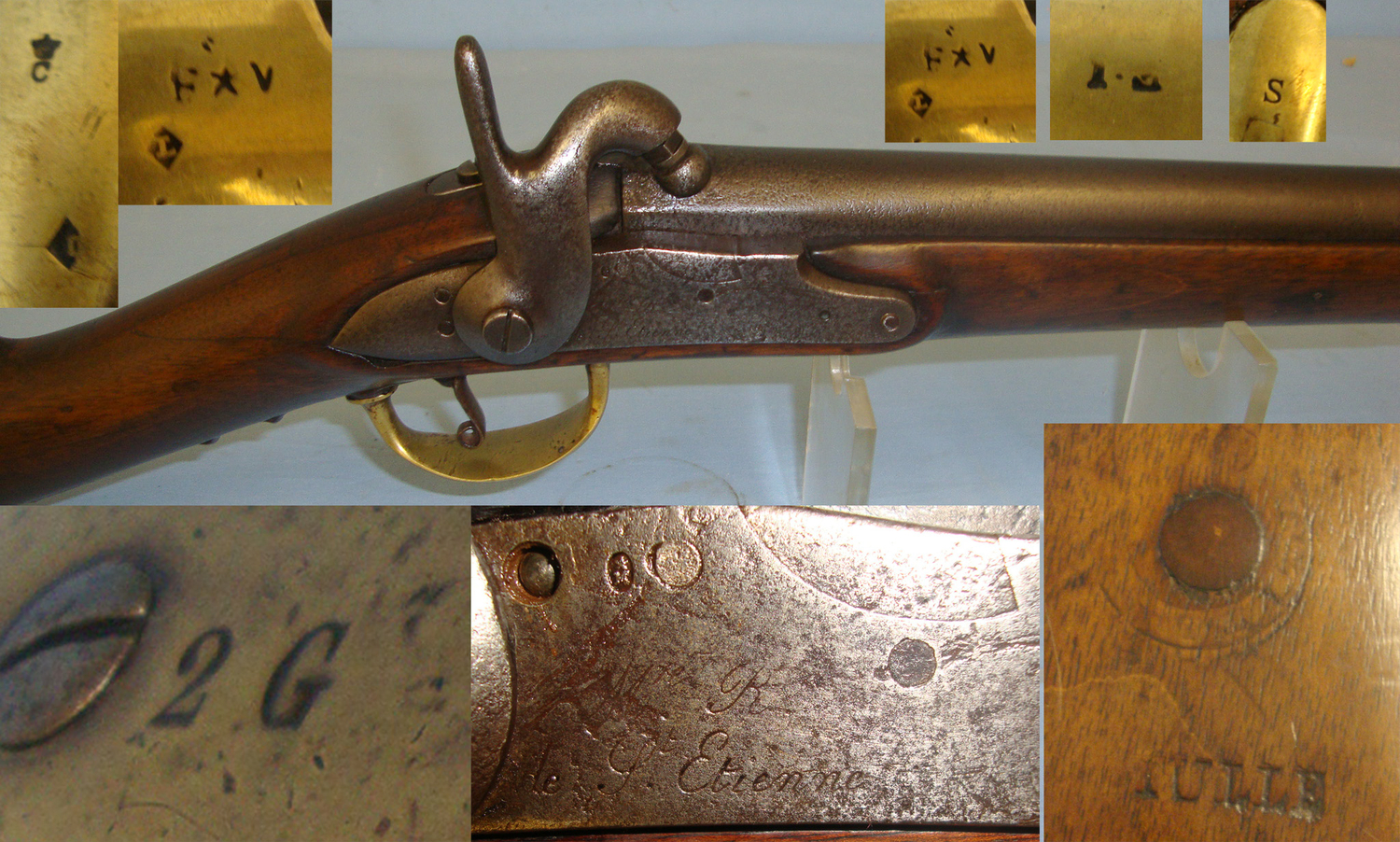 MAS (Manufacture d'Armes St. Etienne) Musket Carbine Regiment Marked ‘2G’. A 1082 Muzzleloader .75 Cal Muzzleloader Rifle
