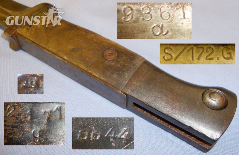 German ‘S84/98’ Bayonet with Wooden Grips & Scabbard. BAYO 557. Bayonet