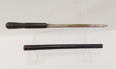 Late 19th Century Ebonised Sword Stick Other Blade