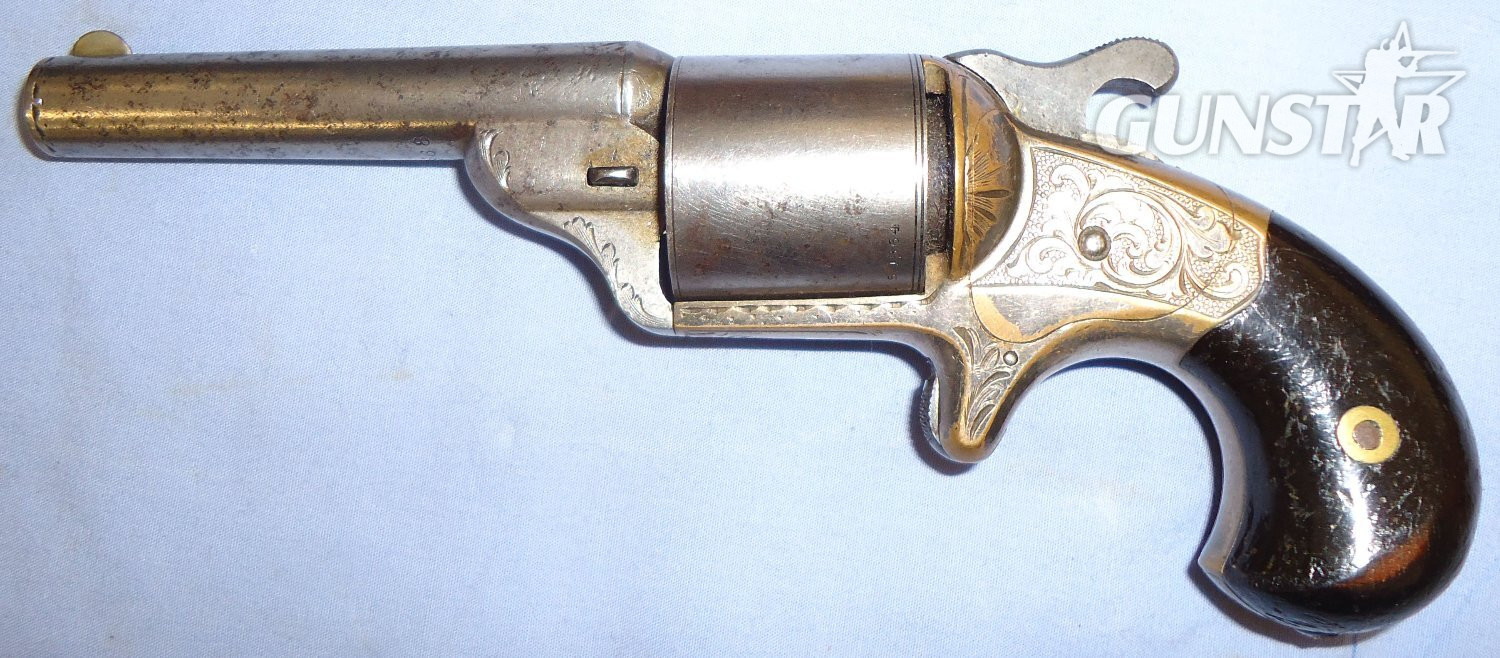 Moores / Williamsons American Civil War Era .32 Calibre Moores / Williamsons 1864 Patent 6 Shot Teat Fire Revolver. Sn 8761 .32 Revolver in 
