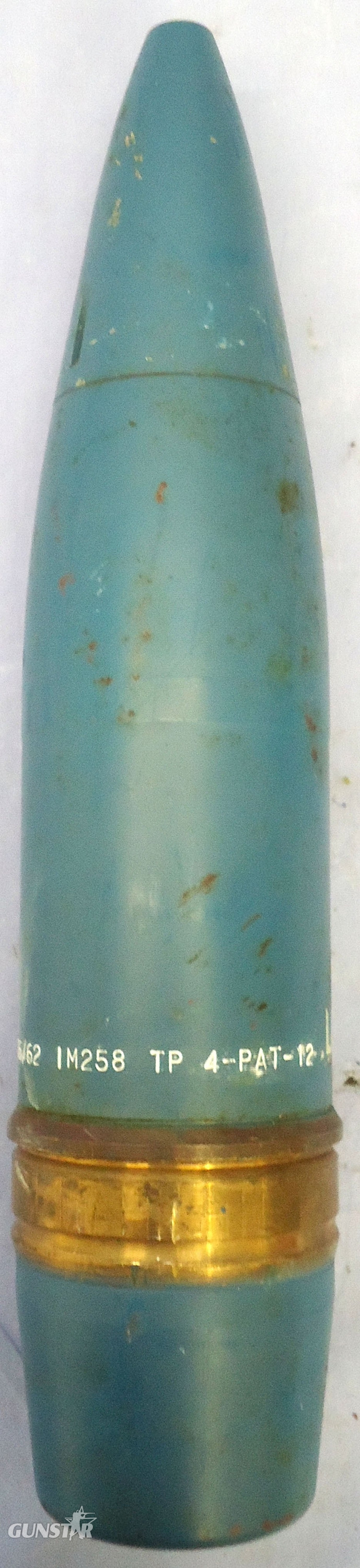 {CATEGORY} - DEACTIVATED INERT. Unfired 76mm Oto Melara (76x636R) Practice High Explosive Round. - O 2303 DEACTIVATED INERT. Unfired 76mm Oto Melara (76x636R) Practice High Explosive Round. - O 2303 Various Other Ammunition