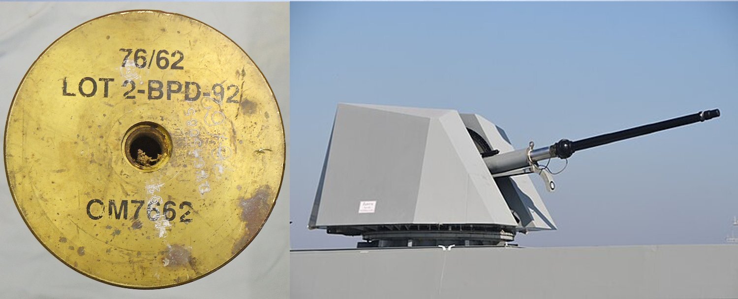 DEACTIVATED INERT. Unfired 76mm Oto Melara (76x636R) Practice High Explosive Round. - O 2303 DEACTIVATED INERT. Unfired 76mm Oto Melara (76x636R) Practice High Explosive Round. - O 2303 Various Other Ammunition