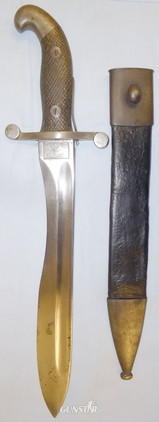 Scarce* Spanish M1907 Artillery Bolo Knife and Scabbard by Toledo Arms Factory. ED 2384. Knive in 