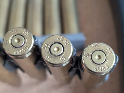 AK47 Magazine and 3 Clips of Inert Bullets-Ammunition Antique & Militaria