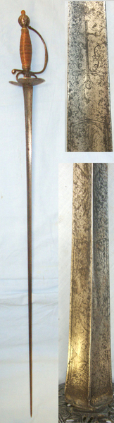  Early 1800’s English Or French Court / Diplomatic Small Sword With Etched Blade Sword
