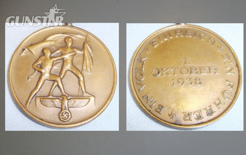 Original* German Sudetenland Medal with Ribbon. N 101. Original* German Sudetenland Medal with Ribbon. N 101. Other Accessory