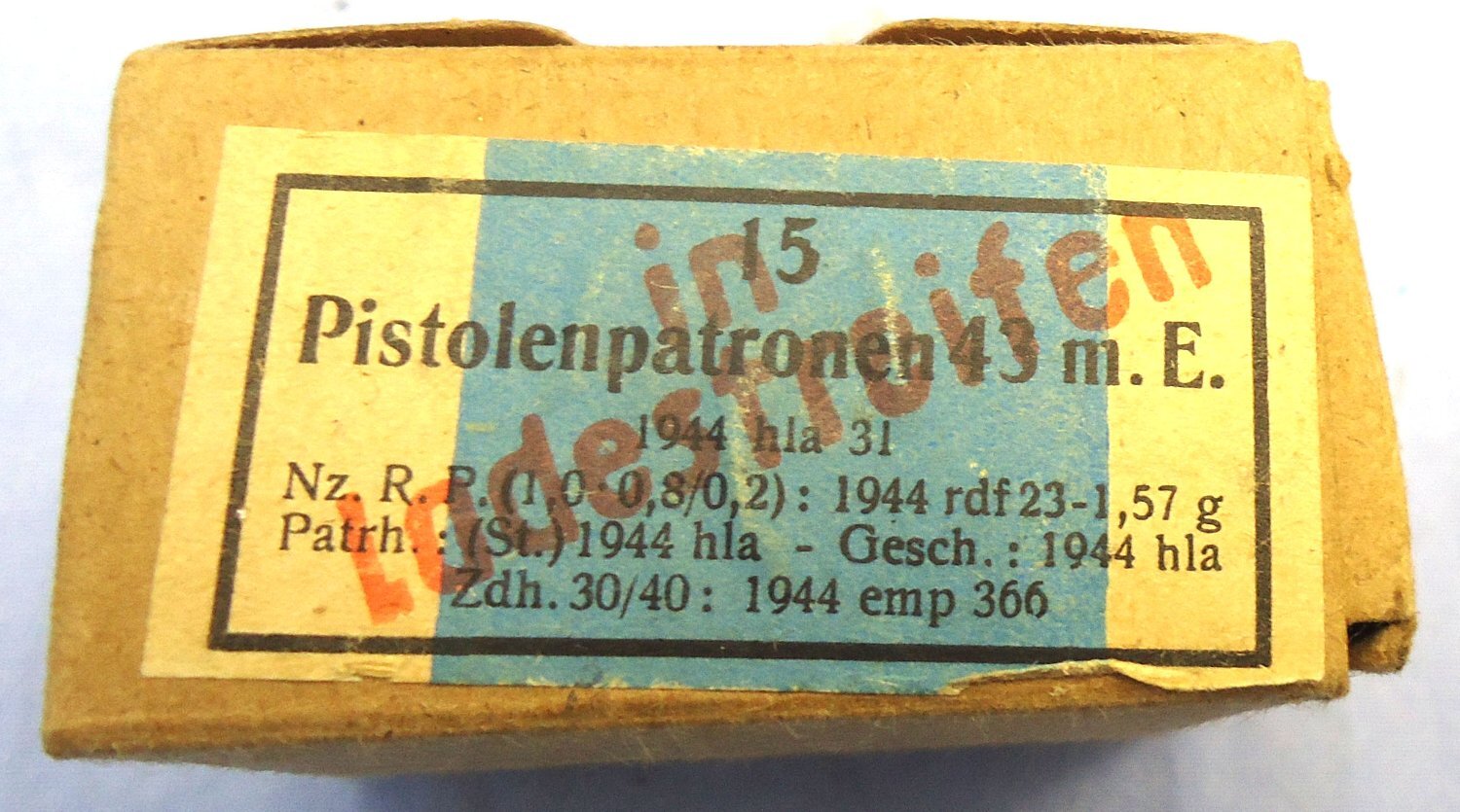 INERT DEACTIVATED. RARE, Unfired WW2 Original 1944 Dated German 15 Round Service Pack Of 7.92x33 Ball Ammunition in Stripper Clips for the MP44 Assault Rifle. O 2329 INERT DEACTIVATED. RARE, Unfired WW2 Original 1944 Dated German 15 Round Service Pack Of 7.92x33 Ball Ammunition in Stripper Clips for the MP44 Assault Rifle. O 2329 Various Other Ammunition 