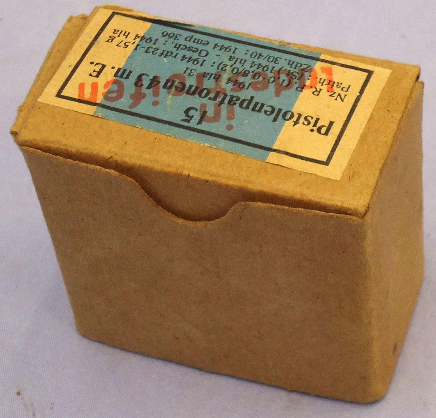 INERT DEACTIVATED. RARE, Unfired WW2 Original 1944 Dated German 15 Round Service Pack Of 7.92x33 Ball Ammunition in Stripper Clips for the MP44 Assault Rifle. O 2329 INERT DEACTIVATED. RARE, Unfired WW2 Original 1944 Dated German 15 Round Service Pack Of 7.92x33 Ball Ammunition in Stripper Clips for the MP44 Assault Rifle. O 2329 Various Other Ammunition - {CATEGORY} in 
