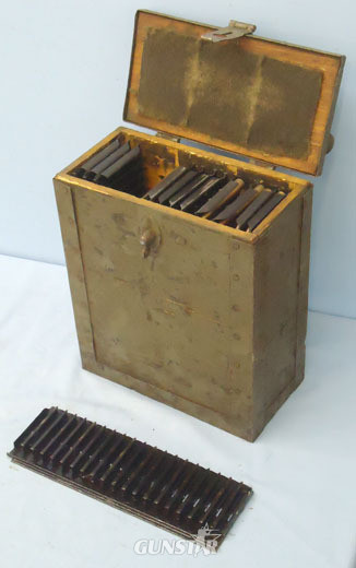  Italian WW2 Era Rare Ammunition Box With 12 Feed Strips, Each Holding 20 Rounds  Italian WW2 Era Rare Ammunition Box With 12 Feed Strips, Each Holding 20 Rounds  Antique & Militaria