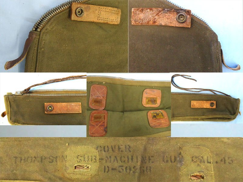  WW2, US Green Heavy Duck Canvas Carry/Transport Case for the Thompson M1928 and M1A1 Submachine Gun. MISC 1016 Various Machine Gun