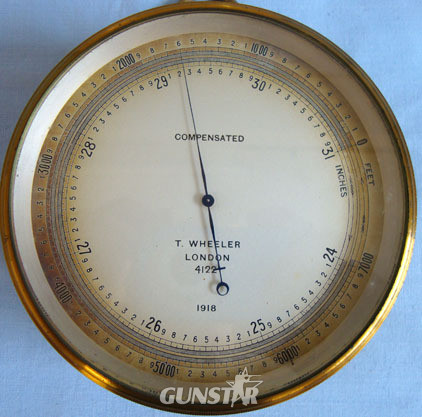T. Wheeler, London British Naval Barometer/Altimeter by T. Wheeler, London in its Original Leather  Other Accessory